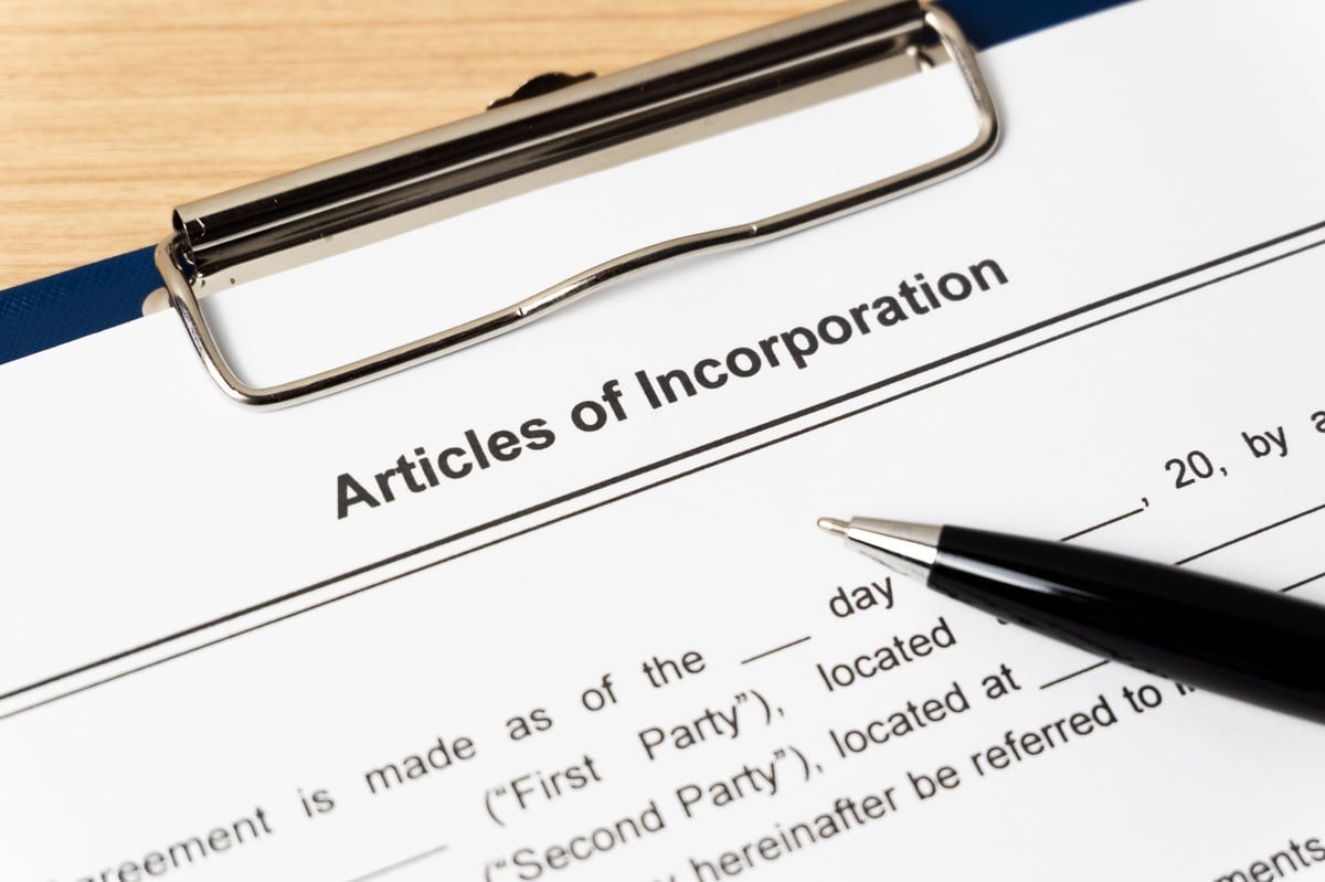 Articles of Incorporation document
